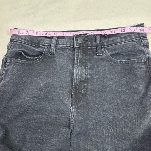 Old Navy Sky-Hi Straight Extra High Rise Jeans Size 10 Black Jack 28-29” Waist - Picture 8 of 12